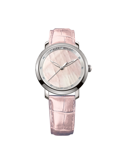 Rose Quartz Ladies 12 Diamonds