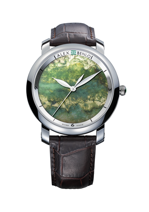 Moss Agate 40mm - Alex Benlo - Natural Stone Watches - Online