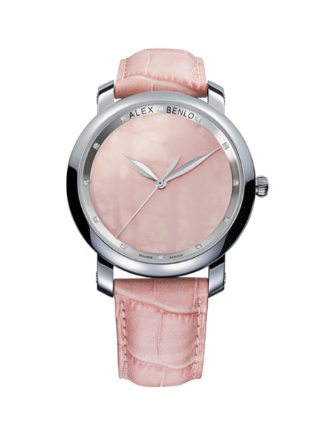 Rose Quartz Gents 12 Diamonds